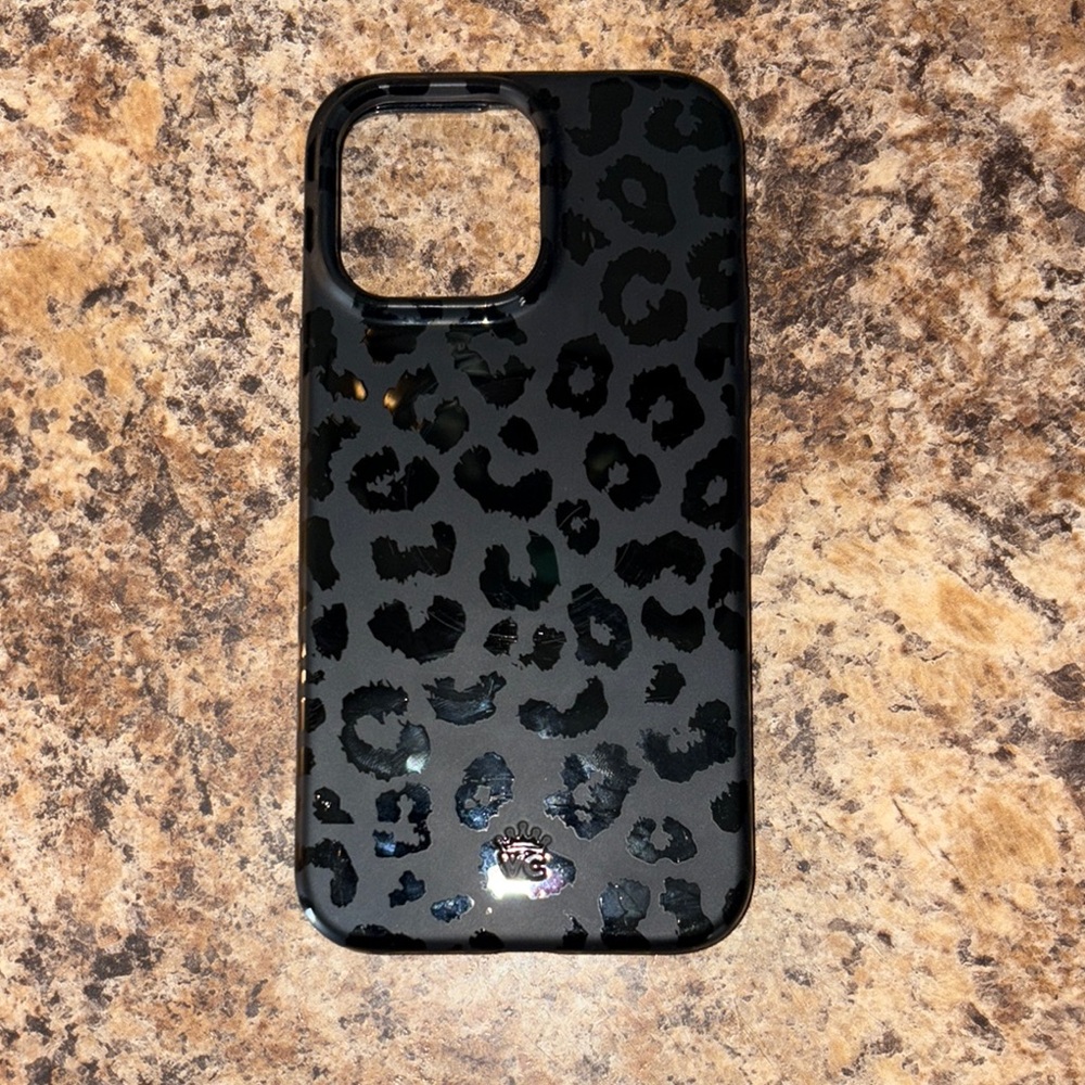 VELVET CAVIAR Black Leopard Phone Case